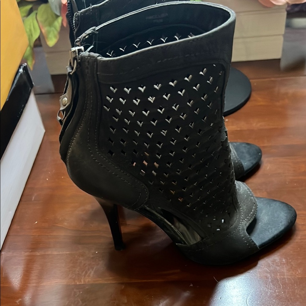 Guess by Marciano Black Cutout Heeled Boots - Picture 6 of 6